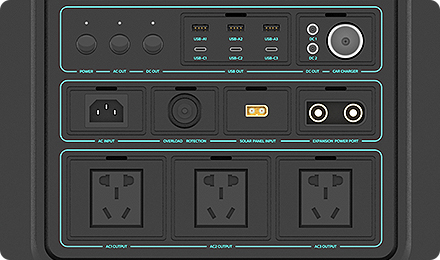 Portable Power Station operable panel display