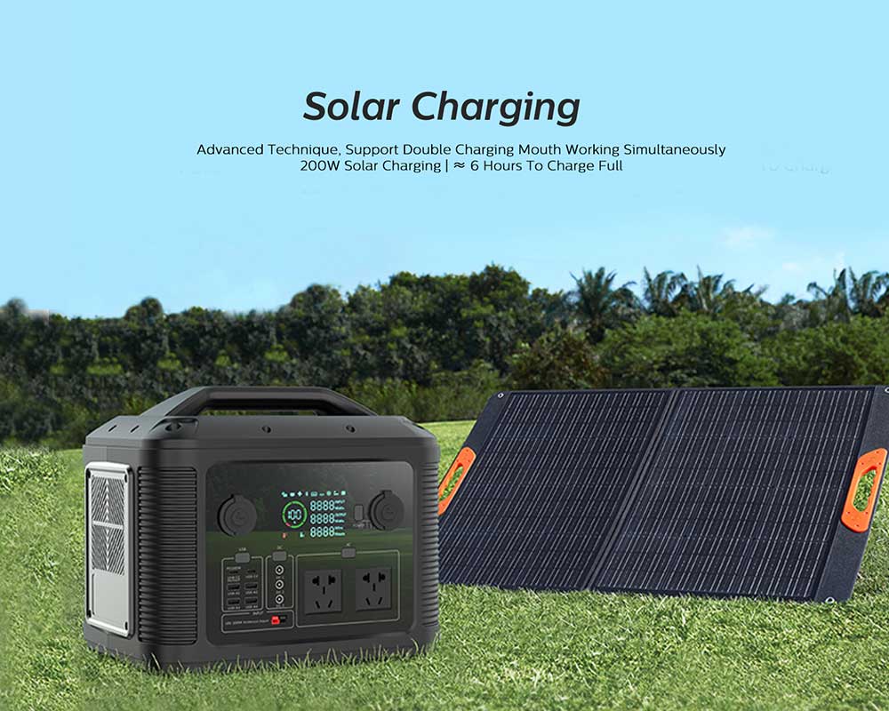 Portable Power Station with Solar Panel