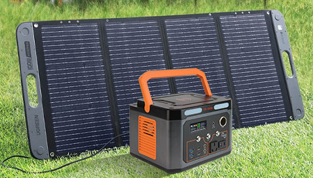 CXJPowers ISP-CN500 charges via solar panel