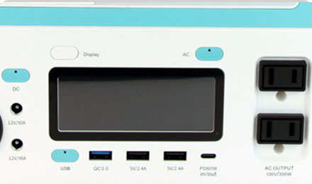 Portable Power Station operable panel display