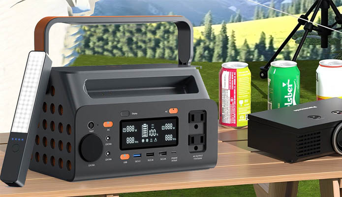 Outdoor Camping with Portable Power Station