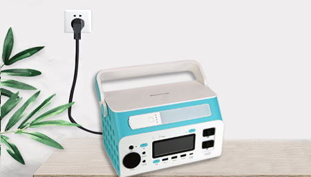 AC power to charge portable power station