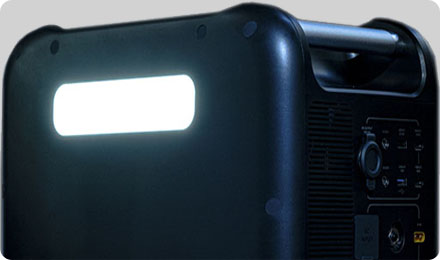 Dual-purpose LED flashlight for portable power station