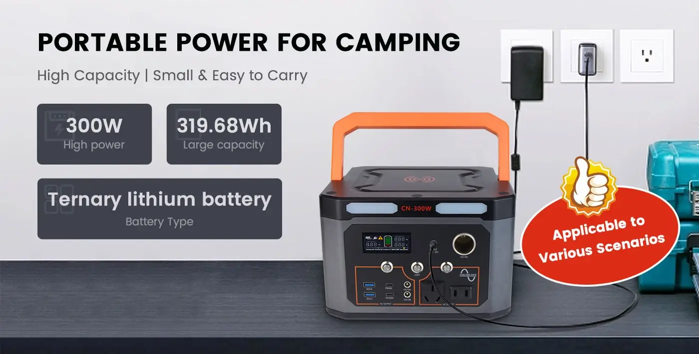 300W Portable Power Station For Camping