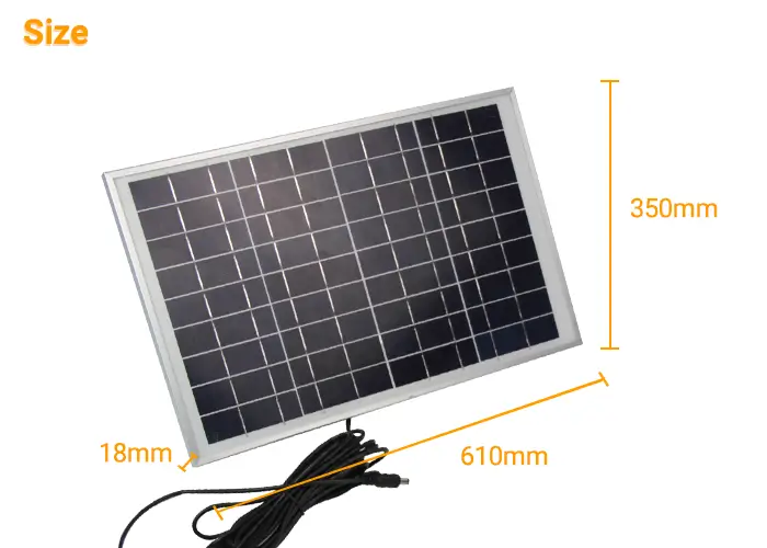 ISP-T30W(D) Solar Panel Size