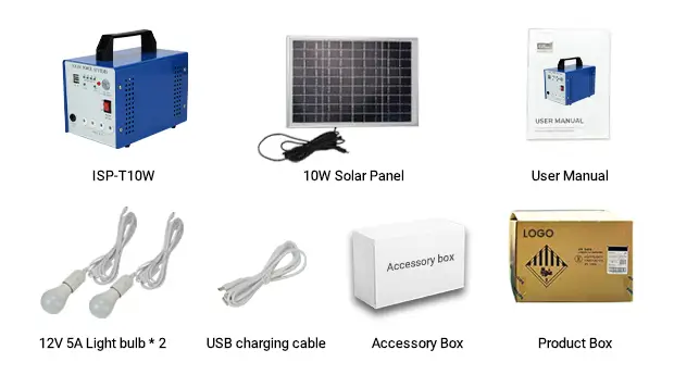 packing list of ISP-T10W 