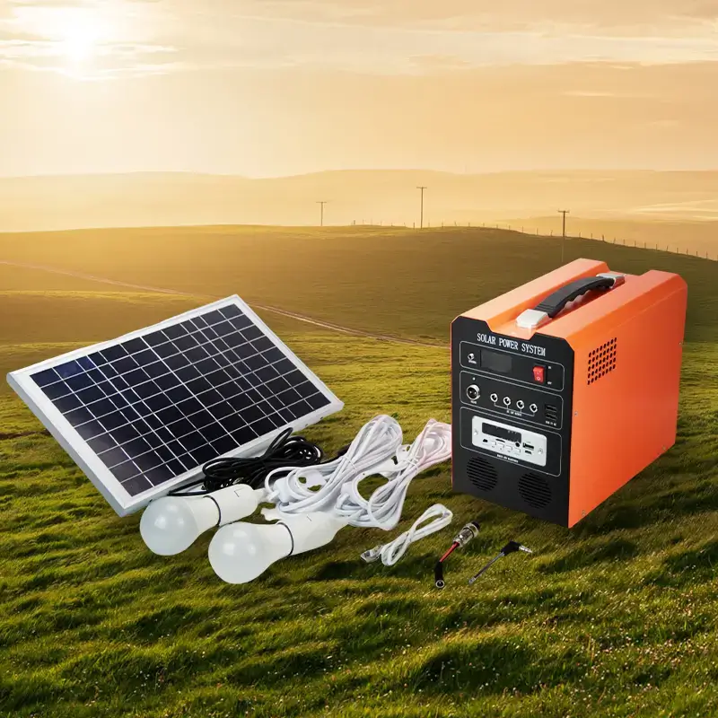 100W Solar Panel Power Station with Radio