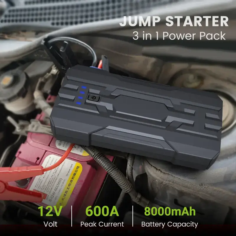 12V 8000mAh Jump Starter Power Bank