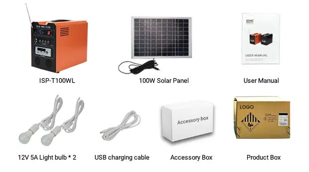 ISP-T100WL Packing List