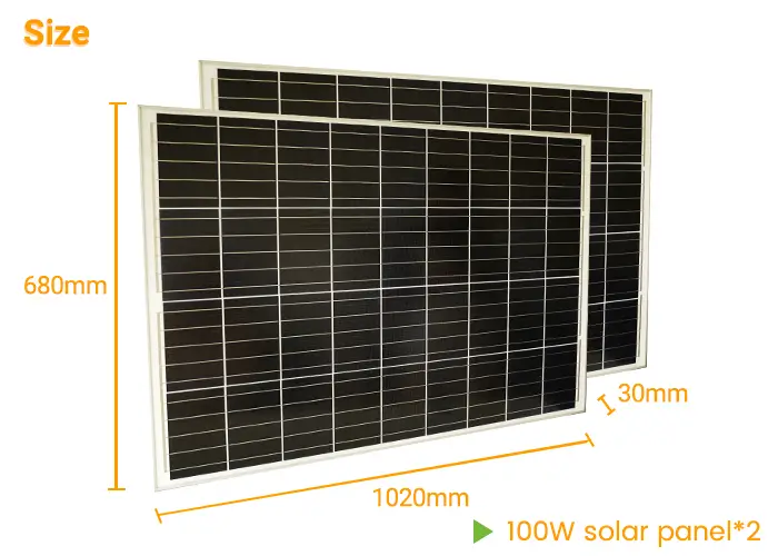 solar panel size