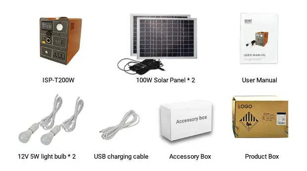 ISP-T200W packing list