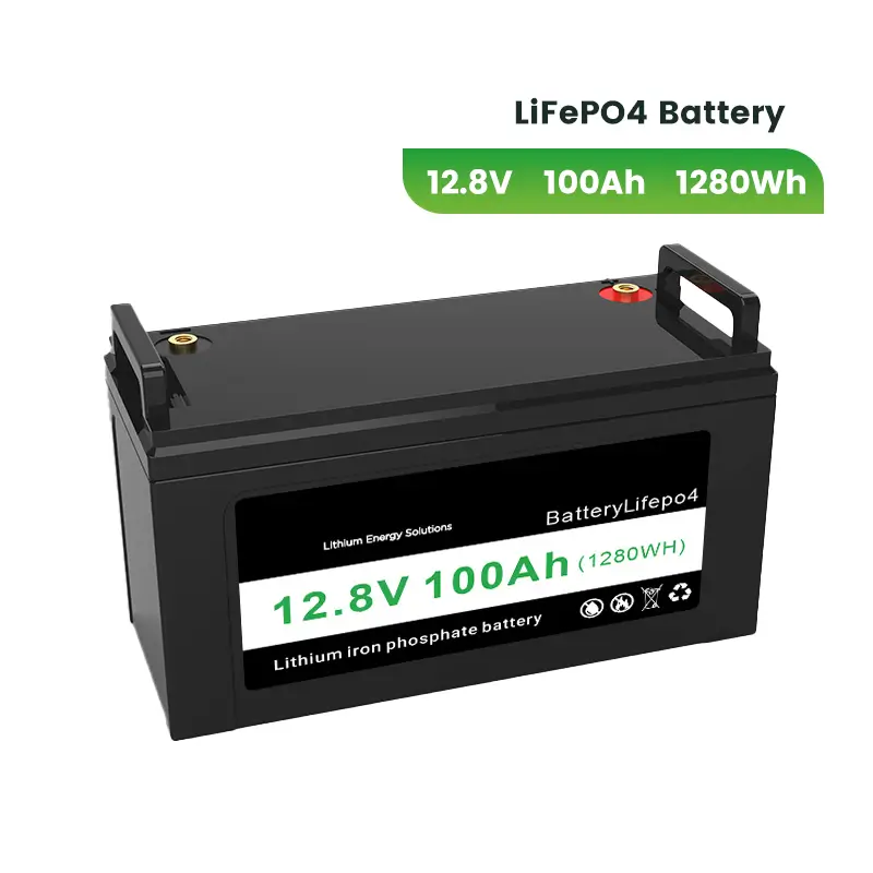 Rechargeable 12.8V 100Ah LiFePO4 Battery