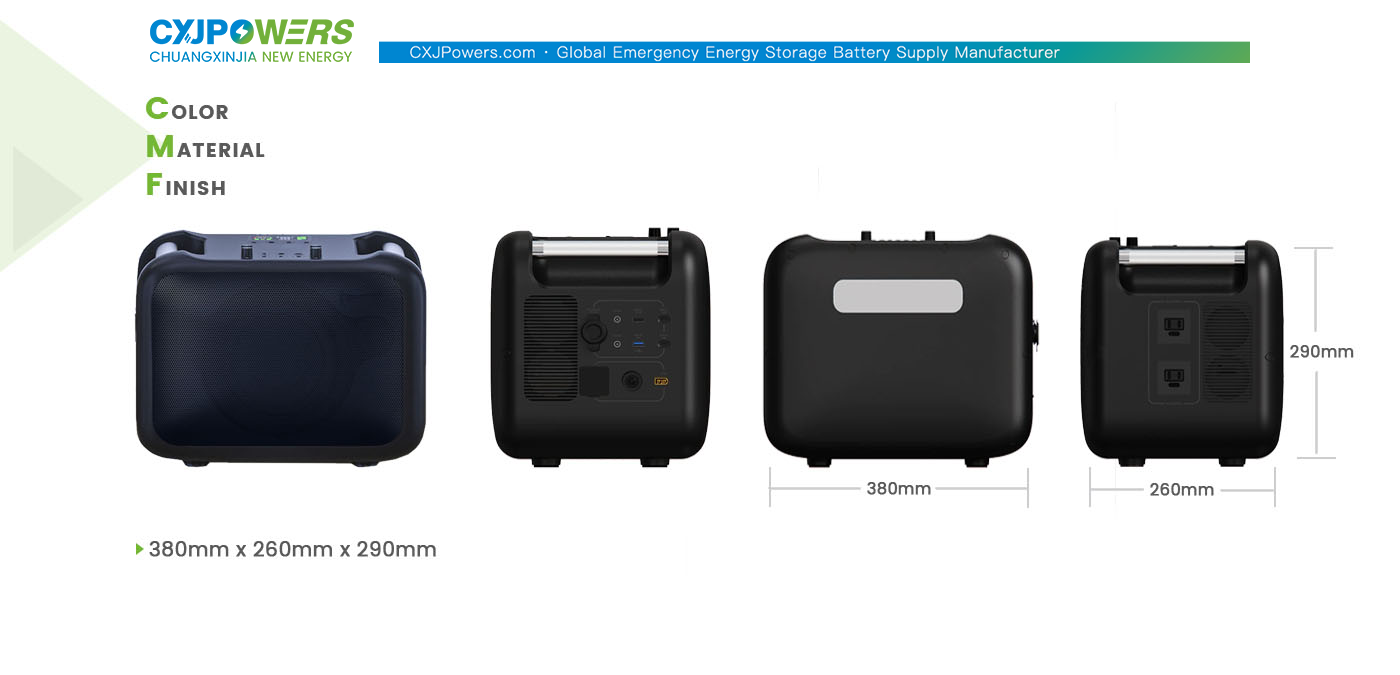 Appearance of Audio portable power station power  ISP-BP1200