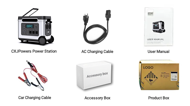 CXJPowers Generator Portable Power Station 3000W packing list