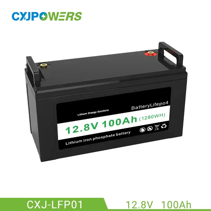 Rechargeable 12.8V 100Ah LiFePO4 Battery