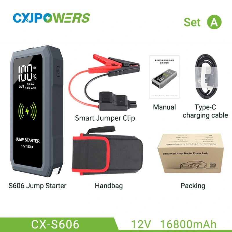 Wireless Charging Car Starter Jumper Power Bank 12V