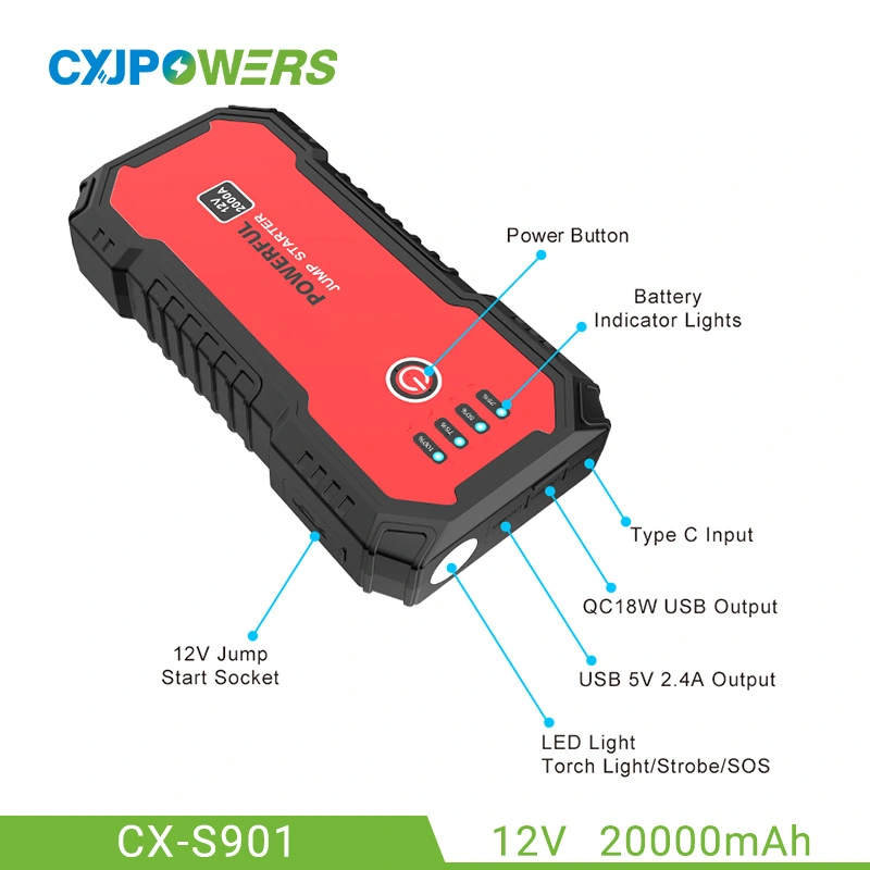 Mobile Battery Jump Starter 20000mah 12V