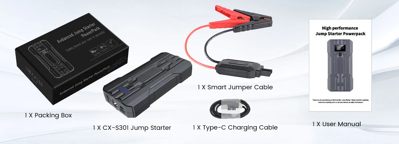 packing list of jump starter CX-S301