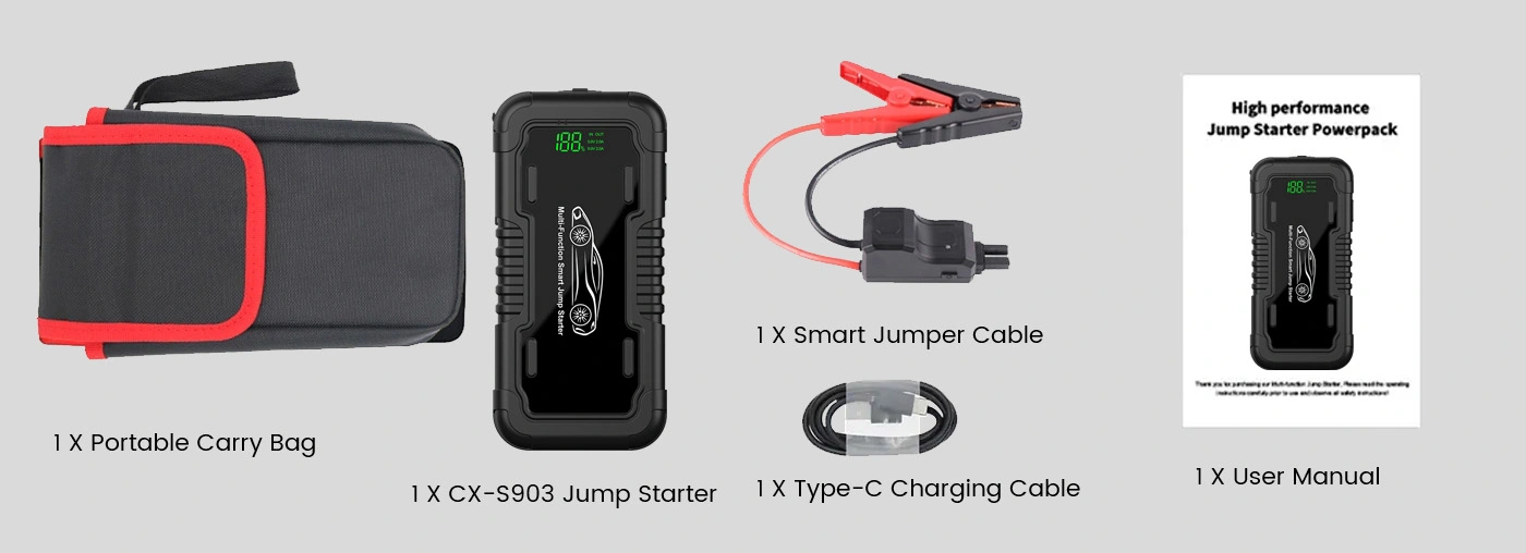 Packaging list of Jump Starter CX-S903