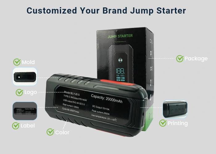 Custom Jump Starter Available for CXJPower Factory-1