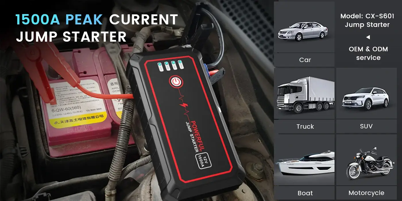 12V Jump Starter CX-S601 Applicable Vehicle types