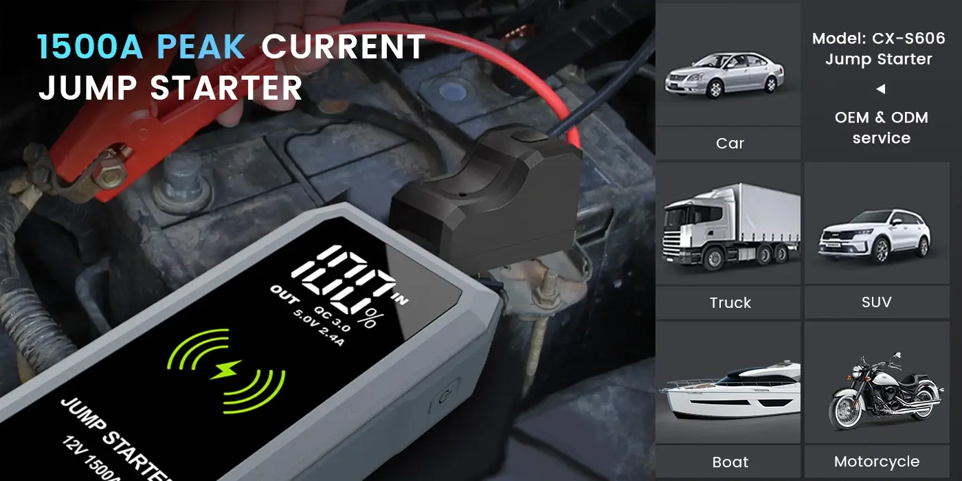 12V Jump Starter CX-S606 Applicable Vehicle types