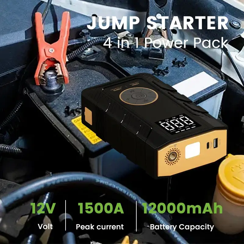 12v Car Jump Starter with Air Compressor