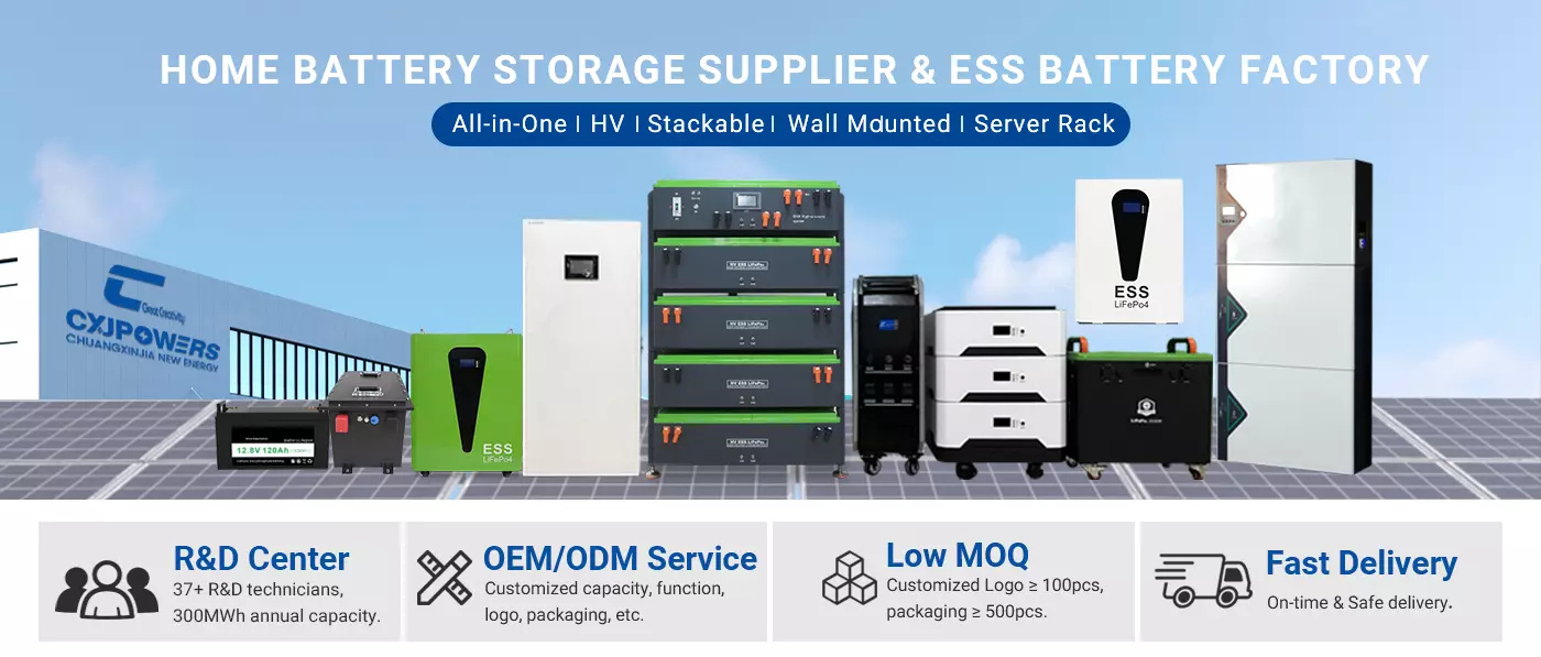 China home battery storage supplier & ESS battery factory - CXJPowers