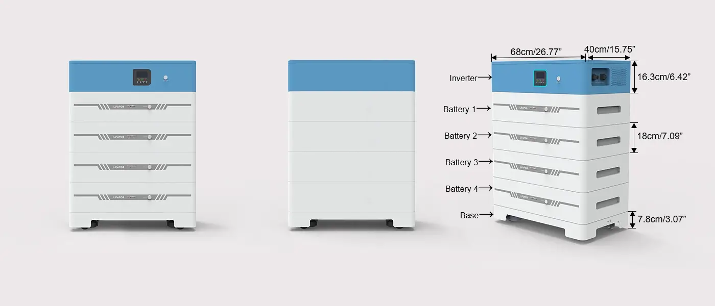 size of stackbale all-in-one ess battery CX-AIN009