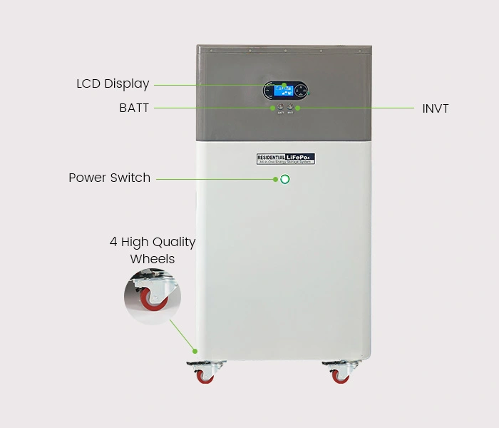 details of all-in-one residential solar battery CX-AIN008