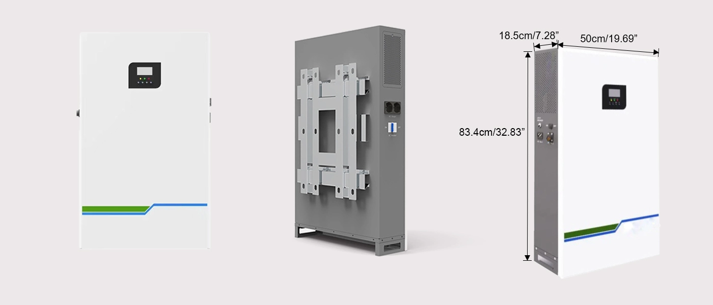 Size of 5000Wh All In One Solar Battery System