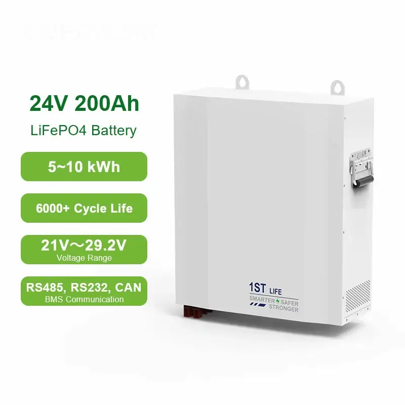 5 kWh Home Battery 24V 200Ah Lithium Powerwall