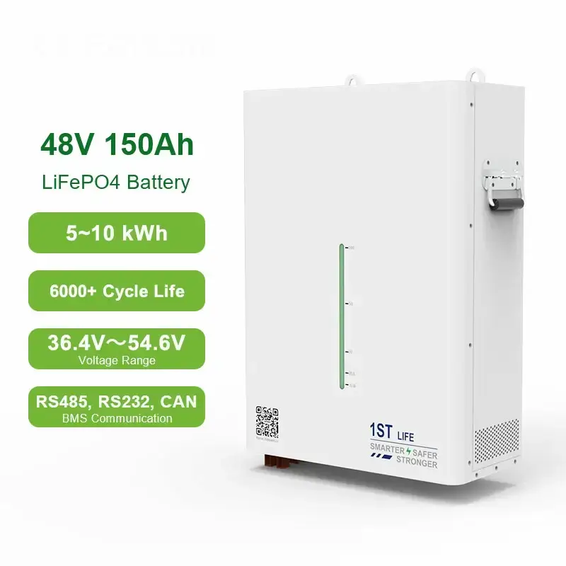 5-10kWh 48V 150Ah LiFePO4 Home Battery Pack