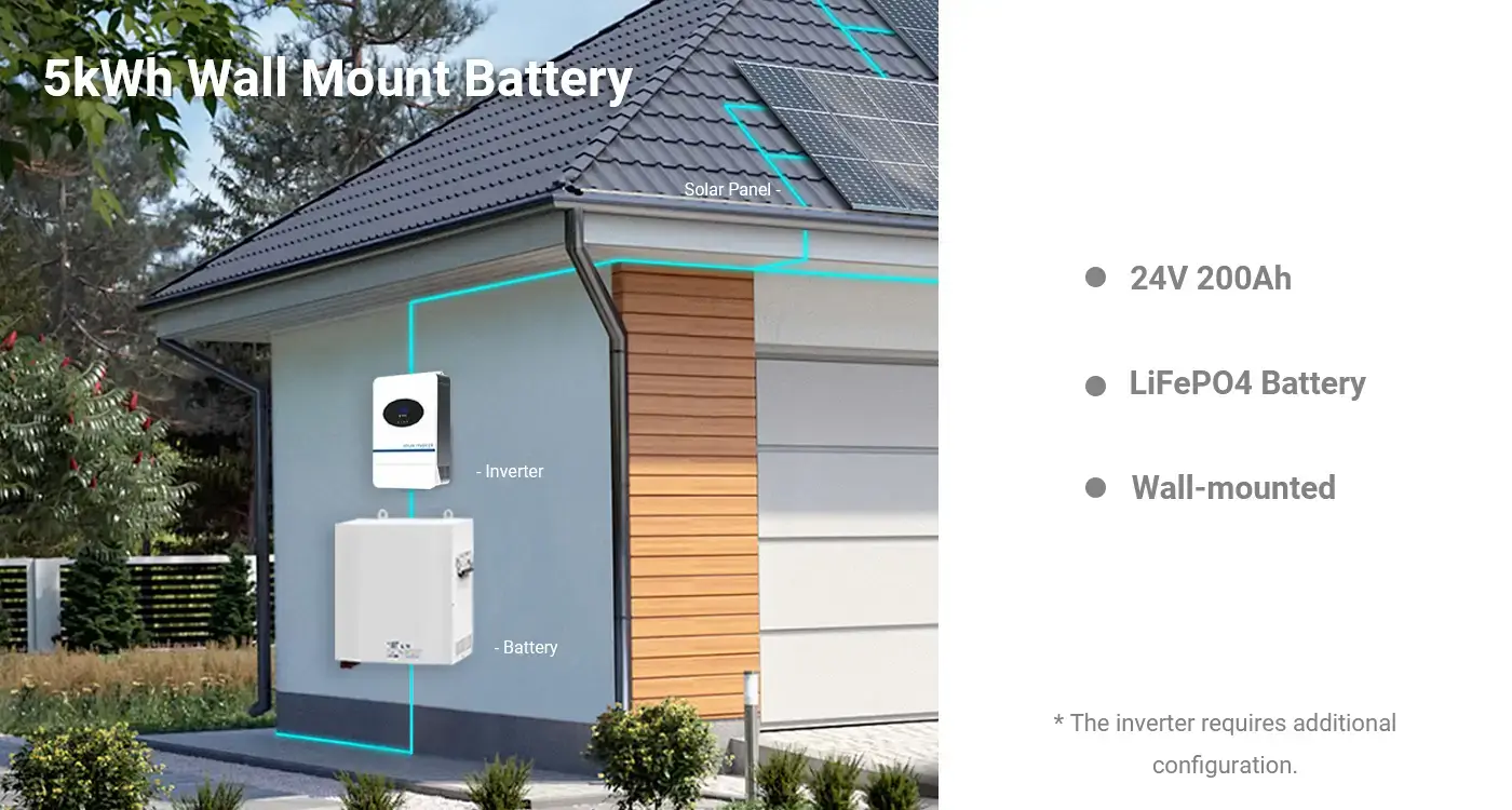 Wall Mount 5kwh Home Battery