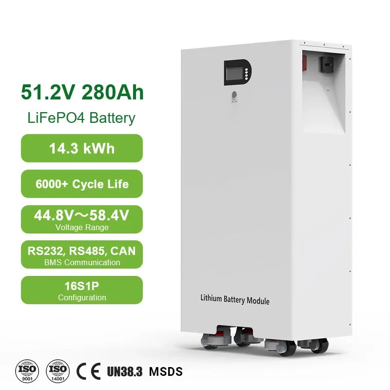 51.2V 280Ah Lithium Household Solar Batteries