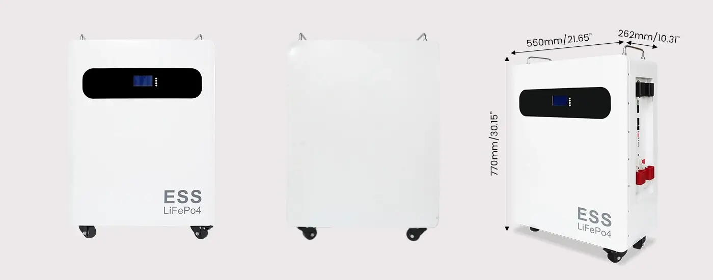 size of 51.2V 200Ah LiFePO4 10kwh Home Battery