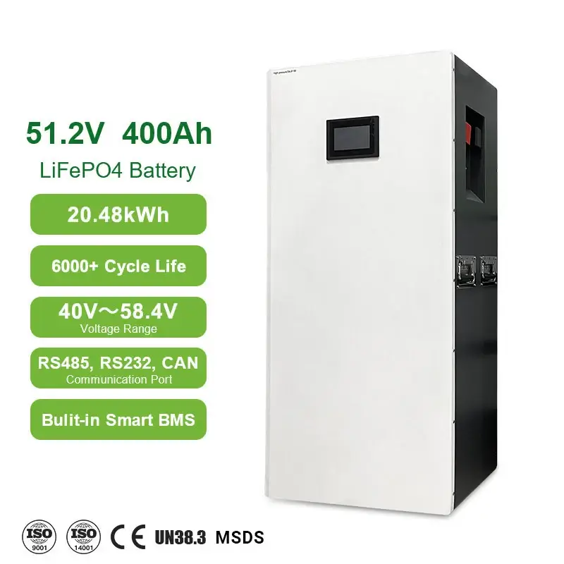 20kWh LiFePO4 Battery 400Ah 51.2V ESS Battery