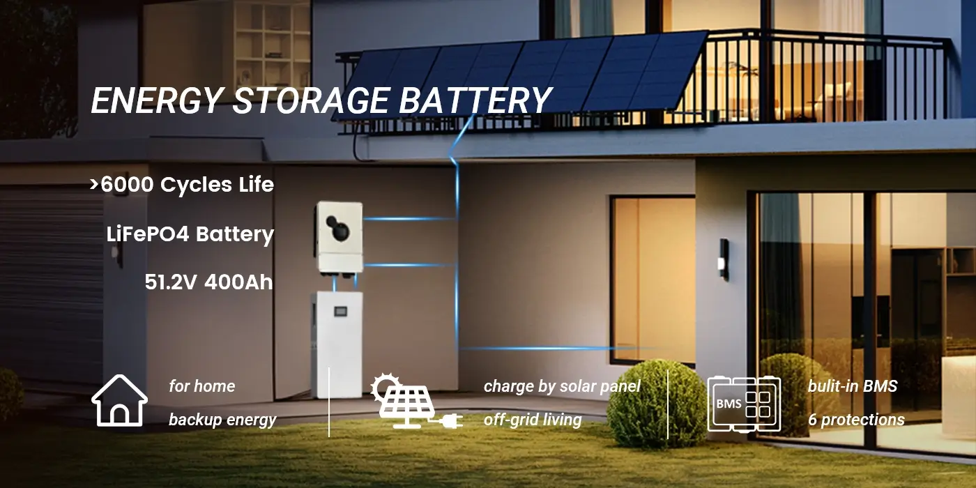 20kWh LiFePO4 Battery 400Ah 51.2V ESS Battery