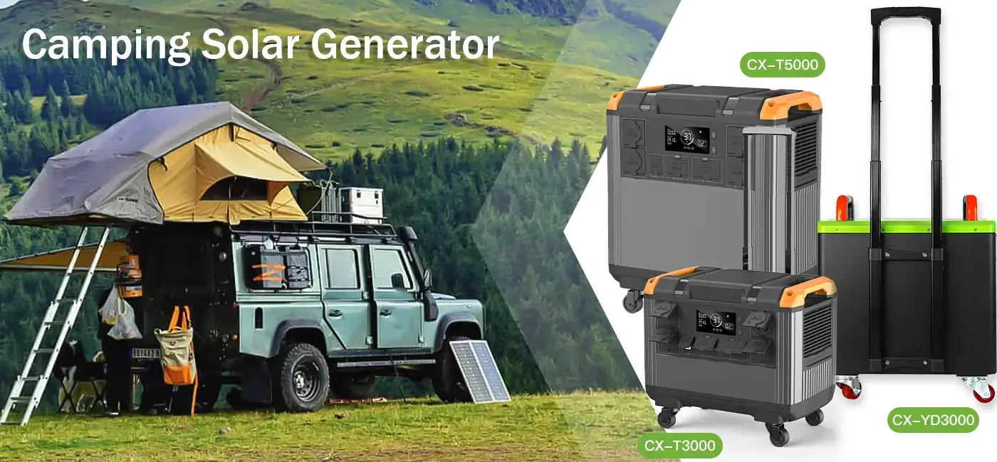 CXJPowers large capacity portable solar generator