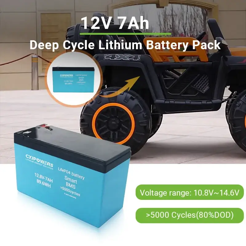 12V 7Ah LiFePO4 Battery for Toy Cars