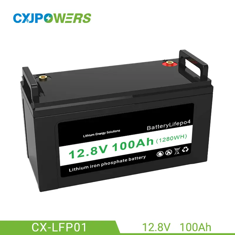 Rechargeable 12.8V 100Ah LiFePO4 Battery