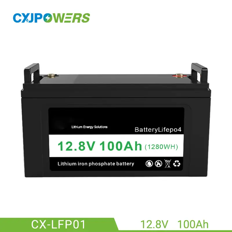 Rechargeable 12.8V 100Ah LiFePO4 Battery