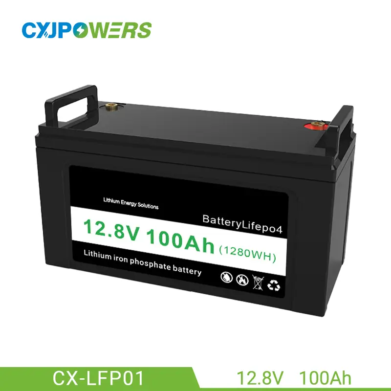 Rechargeable 12.8V 100Ah LiFePO4 Battery