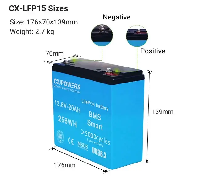 size of cx-lfp15