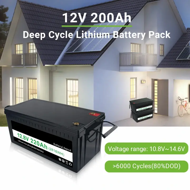 12V 220Ah LiFePO4 Deep Cycle Battery