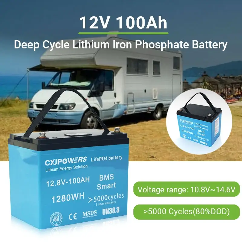 Deep Cycle LiFePO4 Battery 12V 100Ah