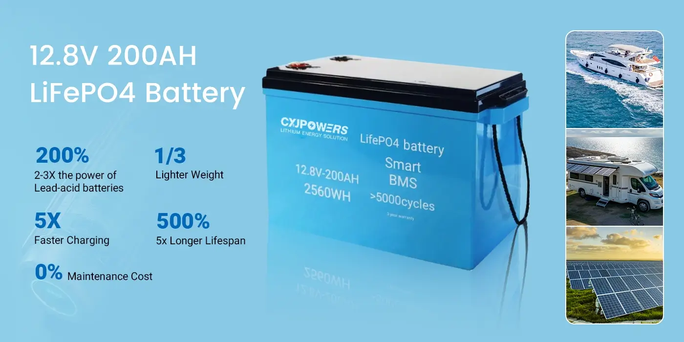 12v 200ah lifepo4 battery for marine