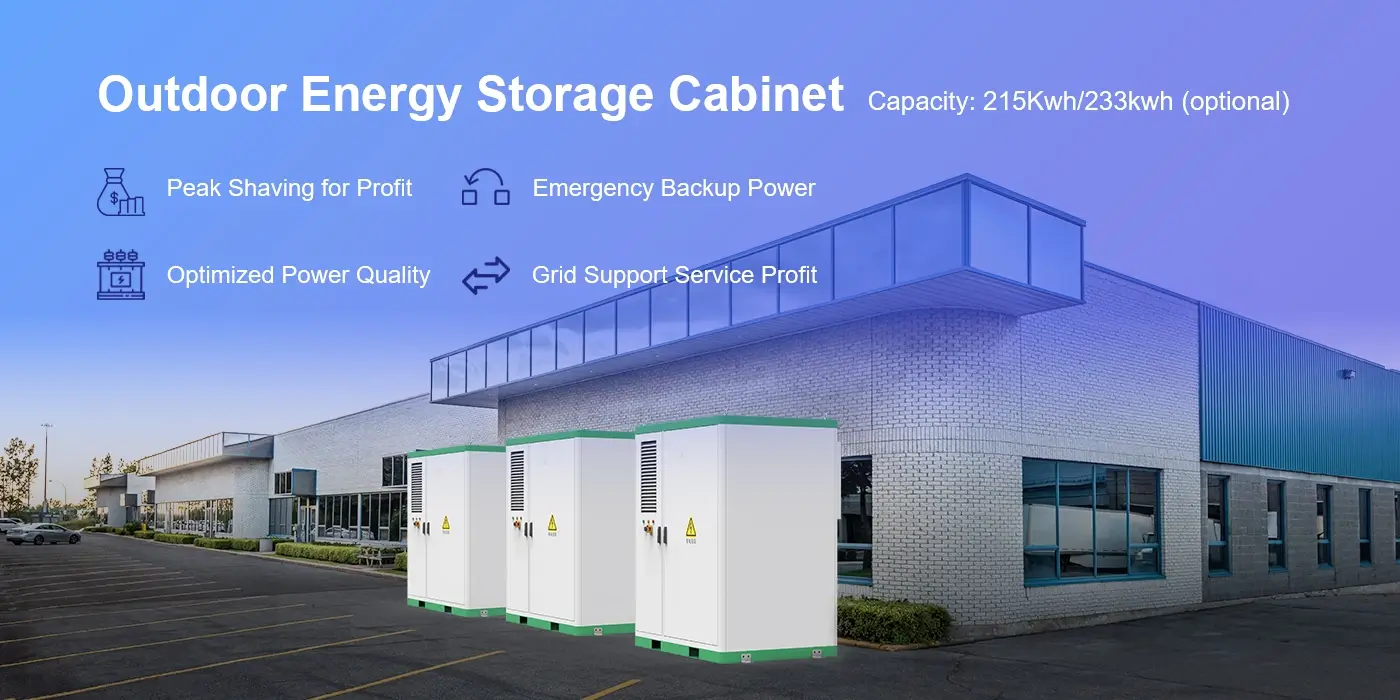 215kwh c&i outdoor lithium battery storage cabinet system