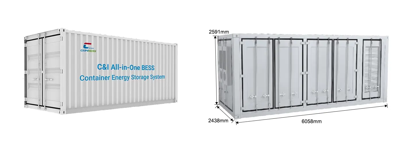 size of 20ft storage container