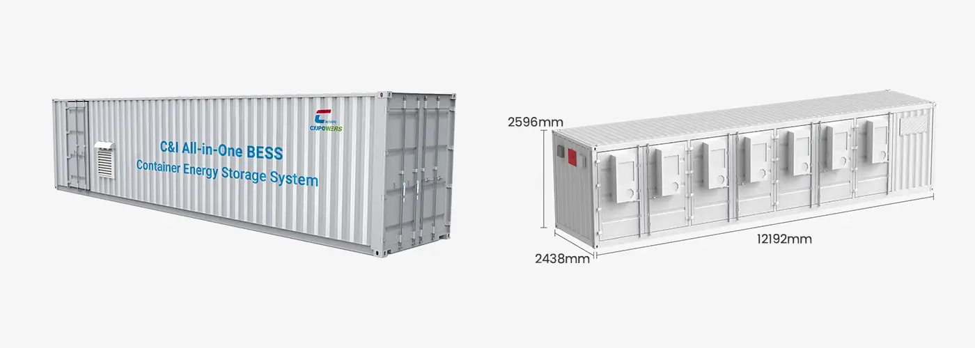 size of 40ft c&i energy storage container